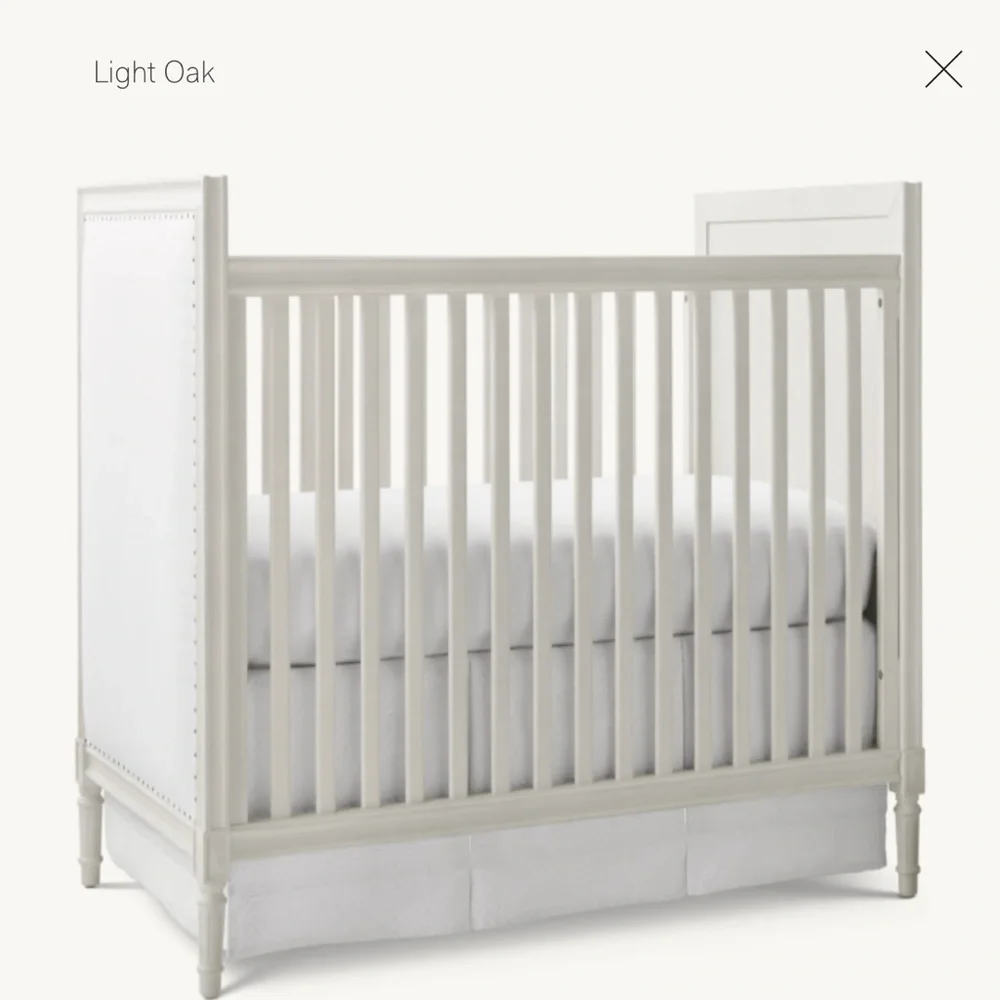 Restoration hardware marcelle collection baby furniture.